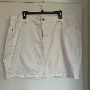 Torrid White Denim Skirt